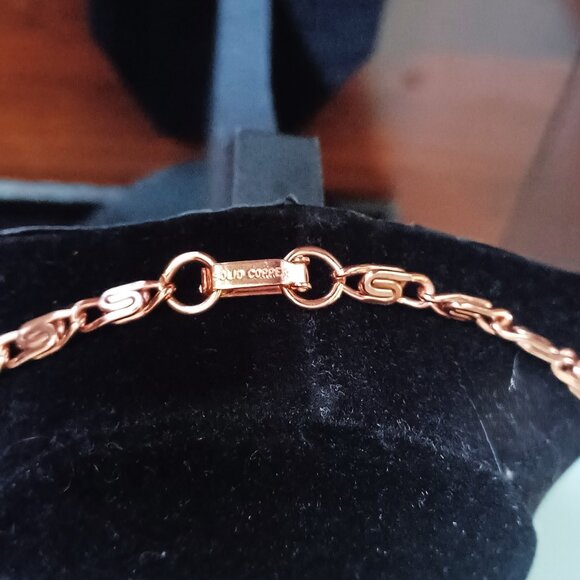 Solid Copper 24" Necklace with Copper Penny Earrings - Picture 3 of 7